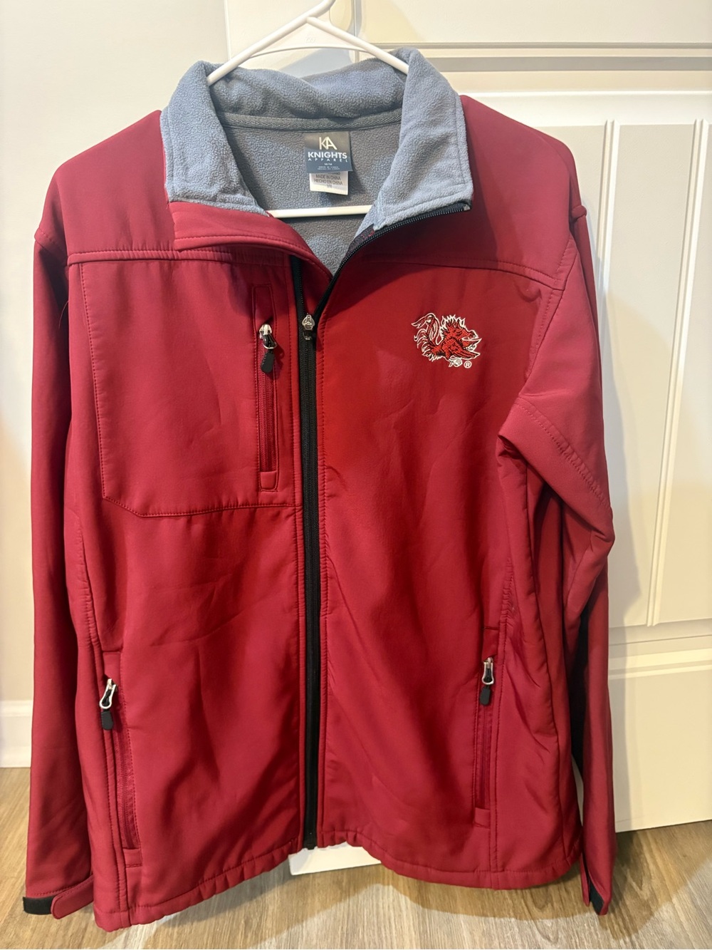 Knights Apparel Red and Gray Fleece-Lined Jacket